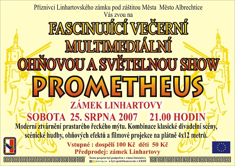 Pozvánka na ohňovou show Prometheus (25. srpna 2007)